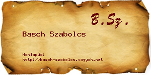 Basch Szabolcs névjegykártya