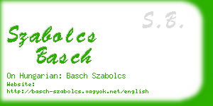szabolcs basch business card
